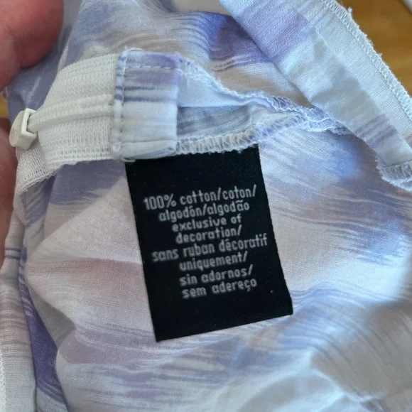 Calvin Klein top womens small shirt purple white lightweight short sleeve - Picture 5 of 5